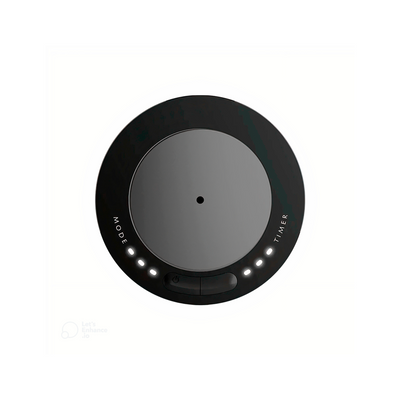 Round black portable scent diffuser with central circular panel and LED mode and timer indicators. - Portable Scent Diffuser + 3x Refills | BFCM Exclusive Bundle - Hope / Black - Doctor Aromas