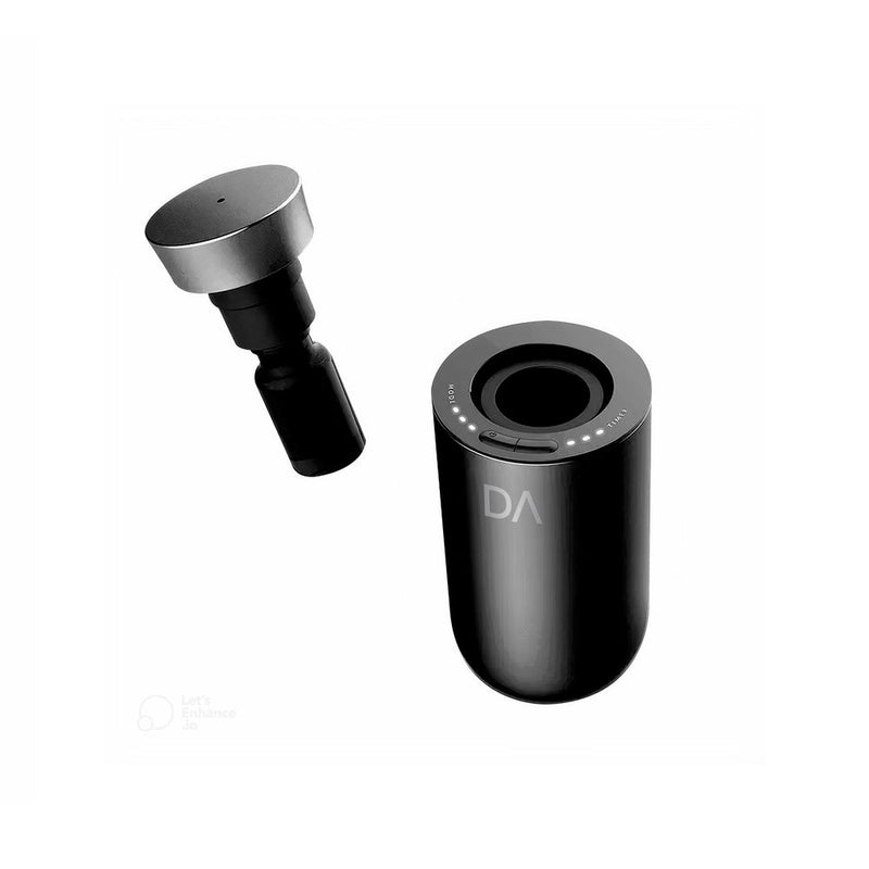 Black portable scent diffuser with removable silver-tone cap and DA logo. - Portable Scent Diffuser + 3x Refills | BFCM Exclusive Bundle - Hope / Black - Doctor Aromas