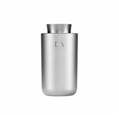 Silver portable scent diffuser with minimalist cylindrical design and subtle embossed logo. - Portable Scent Diffuser + 3x Refills | BFCM Exclusive Bundle - Hope / Black - Doctor Aromas