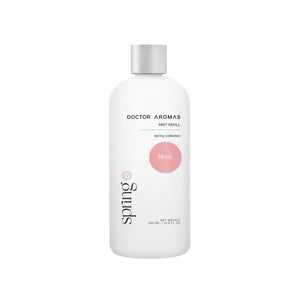 White cylindrical bottle with silver cap, labeled "Doctor Aromas Mist Refill Blush" and "Spring" branding in black text. - Mist Refill | Blush - Blush / 100 ml - Doctor Aromas