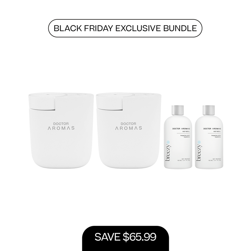 2x ScentFlow Mini Diffusers + 2x Oil Diffuser Refills 100 ml | BFCM Exclusive Bundle