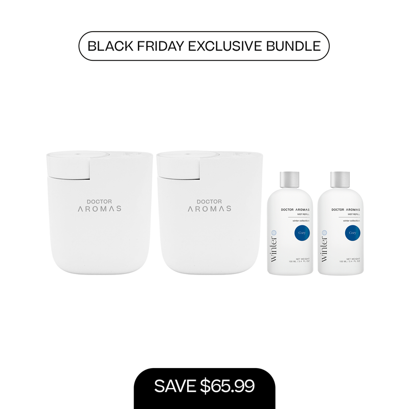 2x ScentFlow Mini Diffusers + 2x Oil Diffuser Refills 100 ml | BFCM Exclusive Bundle