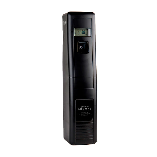 Black automatic air freshener dispenser with digital timer display and on/off switch. - DA | Pro Dispenser - Default Title - Doctor Aromas