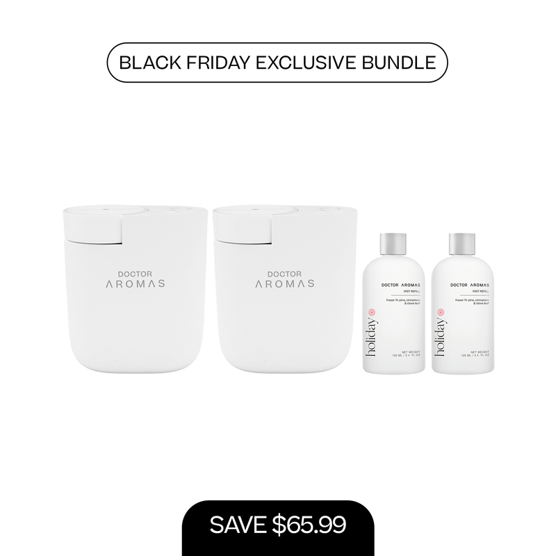 2x ScentFlow Mini Diffusers + 2x Oil Diffuser Refills 100 ml | BFCM Exclusive Bundle