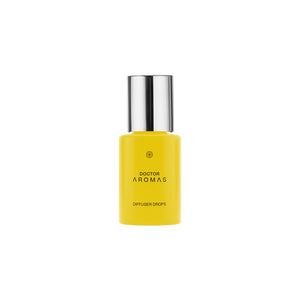 Yellow glass bottle with silver cap labeled Doctor Aromas Diffuser Drops Hope. - Diffuser Drops | Hope - Hope - Doctor Aromas