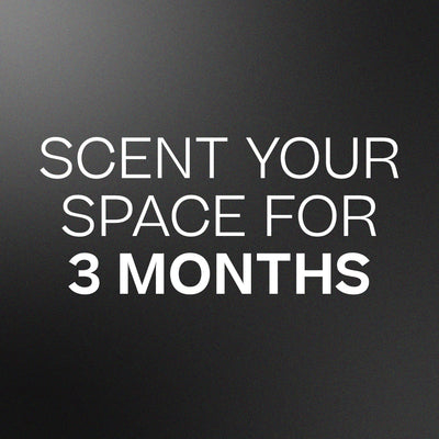Black background with white text stating "Scent your space for 3 months" in bold font. - Aroma Diffuser 500 + 3x Mist Refill 100ml | BFCM Exclusive Bundle - Hope / Black - Doctor Aromas