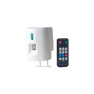 White compact automatic dispenser with sensor and black remote control with colorful buttons. - DA | Mini Dispenser - Default Title - Doctor Aromas