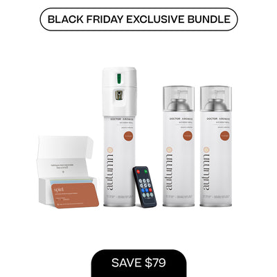 A/C scenting system with remote, two 17.1 oz scent refill cans, and scent strips in white packaging. - A/C Scenting System + 2x 17.1 OZ Refills | BFCM Exclusive - Hope - Doctor Aromas