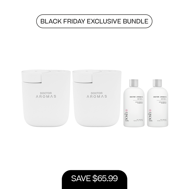 2x ScentFlow Mini Diffusers + 2x Oil Diffuser Refills 100 ml | BFCM Exclusive Bundle