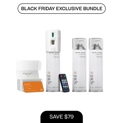 White A/C scenting system with remote, two 17.1 oz refill cans, and scented cartridge box. - A/C Scenting System + 2x 17.1 OZ Refills | BFCM Exclusive - Hope - Doctor Aromas