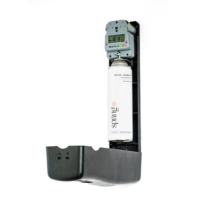 Black and white A/C scenting system with digital control panel and Pomelo scent cartridge. - A/C Scenting System Pro | Pomelo - Pomelo - Doctor Aromas